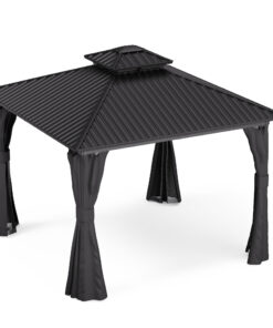 Blumfeldt ShadeFortress, pavilon, 3 x 3 m, horganyzott acél tető, véd a nap, eső és szél ellen
