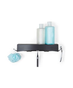 Clever Flip Shower Shelf fekete öntapadós fali polc - Compactor