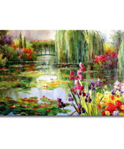 Impressionist Garden fali vászonkép, 70 x 45 cm