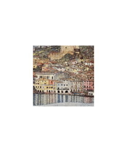Gustav Klimt - Malcesine a Garda-tó partján festményének másolata, 60 x 60 cm