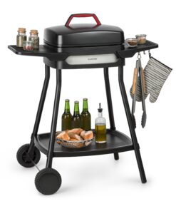 Klarstein Gatsby, elektromos grill, 2000 W, tapadásmentes felület, oldalsó asztalok, fekete