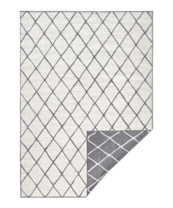 Malaga szürke-krémszínű kültéri szőnyeg, 200 x 290 cm - NORTHRUGS