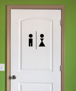 Man And Woman Restroom fekete matrica - Ambiance
