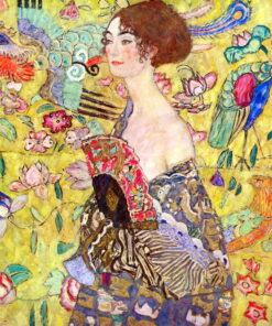 Gustav Klimt - A nő legyezővel festményének másolata, 60 x 60 cm