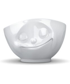 Fehér 'boldog' porcelán tálka - 58products