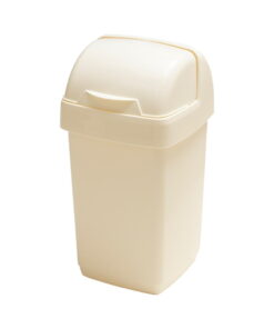 Roll Top krémszínű szemetes, 22,5 x 23 x 42,5 cm - Addis