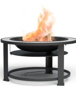 Blumfeldt Merano Circolo 3 az 1-ben, tűzrakóhely grill funkcióval, használható asztalként, 87 cm-es átmérő