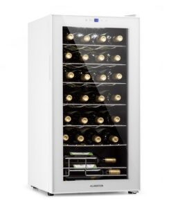 Klarstein Shiraz 28 Uno, borhűtő, 74 liter, 28 palack, 5-18°C, érintőképernyős vezérlőpanel