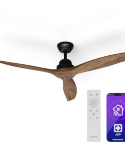 Klarstein Santa Elena Smart 52", Ø 132 cm mennyezeti ventilátor, 10260 m³/ó, valódi fa lapátok, 6 sebesség beállítás, távirányító