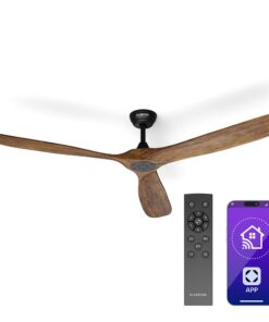 Klarstein Bahama Breeze Smart mennyezeti ventilátor | tömörfa lapátok | távirányító + alkalmazásvezérlés