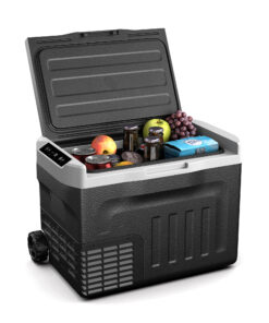 Klarstein PolarForce 28 l kompresszoros hűtődoboz, LCD panel, világítás, off-road, akkumulátorvédelem, 12V/230V