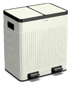Klarstein Grama 40, pedálos szemetes, 40 l / 2x20 l, szagmentes, PP műanyag, retro