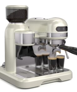 Klarstein Bella Café karos kávéfőző, Vintage, daráló, 19 bar, Tejhabosító, 2 csésze, 1550 W