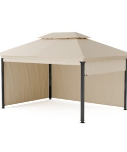 Blumfeldt Grandezza Cortina kerti pavilon 3x4 m, időjárásálló, porfestett, oldalsó redőnyök