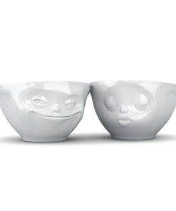 2 db-os fehér 'szerelmes' porcelán tálkaszett, 200 ml - 58products