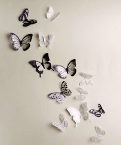 Butterflies Chic 18 darabos, 3D falmatrica szett - Ambiance