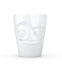 Fehér 'mosolygós' porcelánbögre - 58products