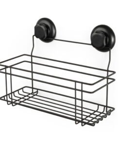 Bestlock Black All Purpose Holder fekete öntapadós fürdőszobai polc, 30 x 20,5 cm - Compactor
