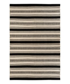 Zambezi fekete-fehér kétoldalas kültéri szőnyeg újrahasznosított műanyagból, 160 x 230 cm - Green Decore