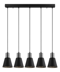 Kem fekete függőlámpa 5 izzóval - Opviq lights