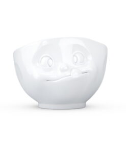 Fehér 'huncut' porcelántálka - 58products