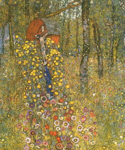 Farm Garden With Crucifix másolat, 60 x 60 cm - Gustav Klimt