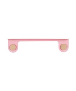 Hook rózsaszín fali polc 2 akasztóval, hossz 60 cm - Gazzda