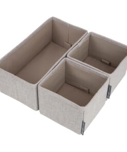 Drawer 3 db-os bézs rendszerező szett - Bigso Box of Sweden