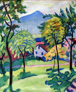 Tegernsee Landscape másolat, 50 x 60 cm - August Macke