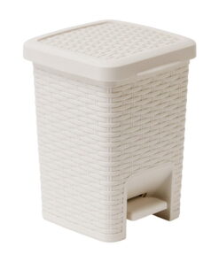 Rattan Pedal Bin Calico krémszínű fürdőszobai pedálos szemetes, 6 l - Addis