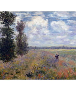 Claude Monet - Poppy Fields near Argenteuil kép másolat, 40 x 30 cm