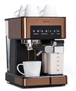 Klarstein Arabica Comfort, kávégép portaszűrővel, 1350 W, 20 bar, 1,8 l, érintőképernyő