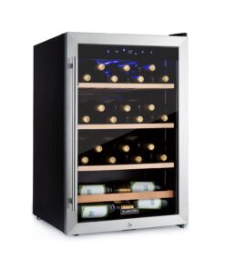 Klarstein Vinamour 48 Uno, borhűtő, 128 liter, 48 palack, 3 polc, 4 - 18 °C, rozsdamentes acél