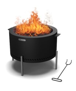 Blumfeldt Ignite Pure tűzhely, alacsony füstölés, grillrács, rozsdamentes acél, hordozható, esővédő fedél, fogantyúk