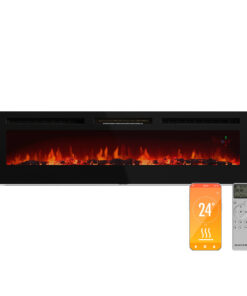 Klarstein Galeras Smart Intelligens elektromos kandalló, 2 hőmérséklet beállítás, 16 - 30°, LED lángillúzió, IOT csatlakozási lehetőség