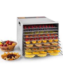 Klarstein Fruit Jerky Steel 10, aszalógép, 1000 W, 10 emelet