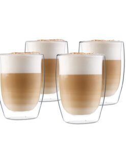Klarstein Glaswerk Jesolo, thermo poharak dupla üveggel, 350 ml, kézműves, boroszilikát üveg