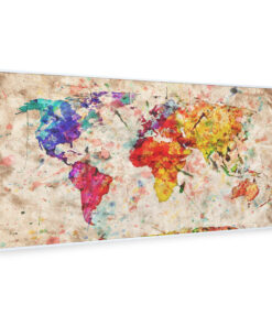 Klarstein Wonderwall Air Art Smart, infravörös hősugárzó, 120 x 60 cm, 700 W, színes térkép