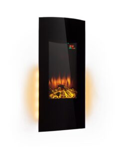 Klarstein Lamington, elektromos kandalló, 2000 W, LED láng, forrólevegős fűtőtest, időzítő, világítás