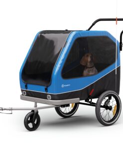 KLARFIT Goldie Buggy, kerékpár utánfutó, 324 l, max. 40 kg, összecsukható, időjárásálló