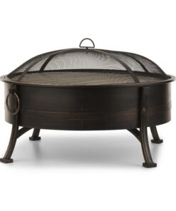 Blumfeldt Catania, 2 az 1-ben tűzrakóhely, Ø 80cm szikrafogó, Ø 70cm grill, acél, antik hatás
