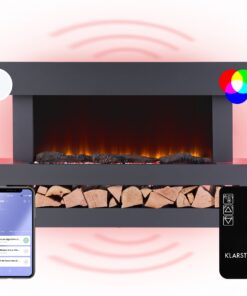 Klarstein Studio Light & Fire 3 Smart, kandalló, 1000/2000 W, MDF, WiFi Control