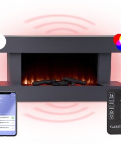 Klarstein Studio Light & Fire 1, Smart, kandalló, 1000/2000 W, MDF, WiFi Control
