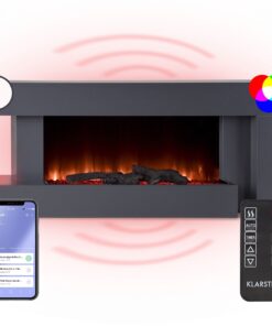 Klarstein Studio Light & Fire 2 Smart, kandalló, 1000/2000 W, MDF, WiFi Control