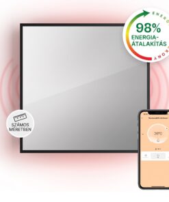 Klarstein La Palma 500 smart, infravörös hősugárzó 2 az 1-ben, 60 x 60 cm, 500 W, tükör elülső rész