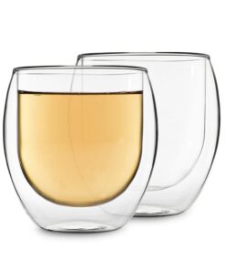 Feelino Jumbo pohár, Duplafalú, Kiváló minőségű boroszilikát üveg, 2 x 410 ml, Egyedi