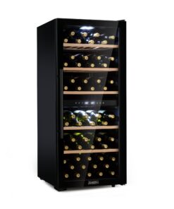 Klarstein Barossa 102D, borhűtő, 2 zóna, 102 palack, LED érintőképernyő, fekete
