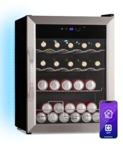 Klarstein Coachella 60 Smart italhűtő, WiFi vezérlés, rozsdamentes acél kivitel, 60 l