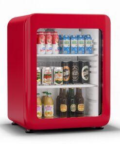 Klarstein Audrey Evo italhűtő, Rretro kivitel, üvegajtó, 65 L, EEK C