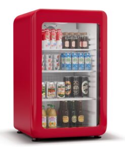 Klarstein Audrey Evo italhűtő, Rretro kivitel, üvegajtó, 115 L, EEK C